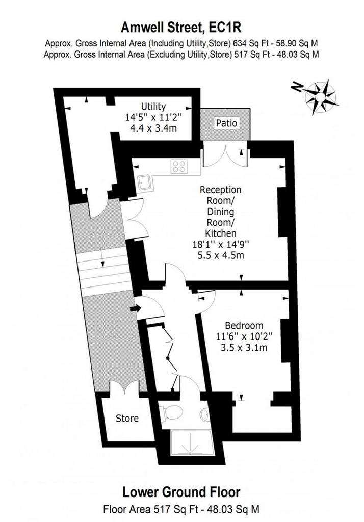 1 bedroom flat for sale - floorplan