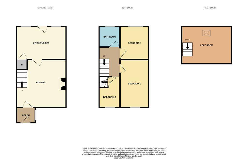 3 bedroom terraced house to rent - floorplan