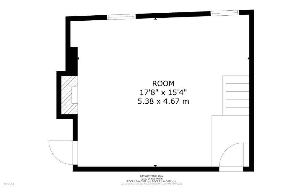 2 bedroom cottage for sale - floorplan