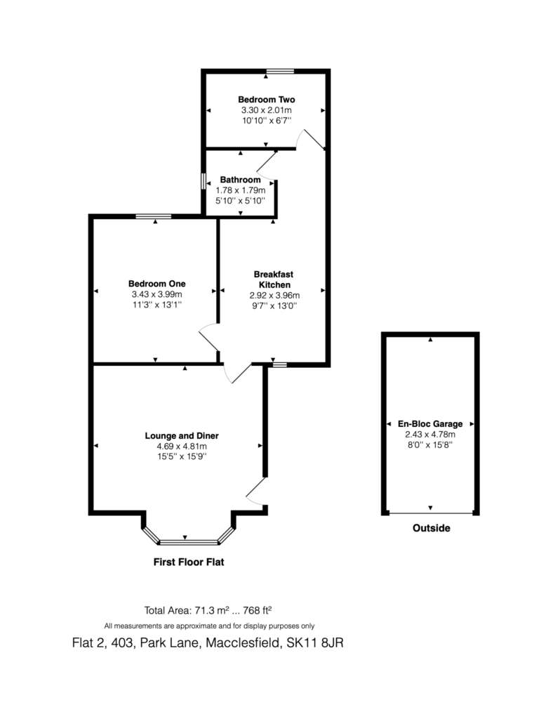 2 bedroom flat for sale - floorplan