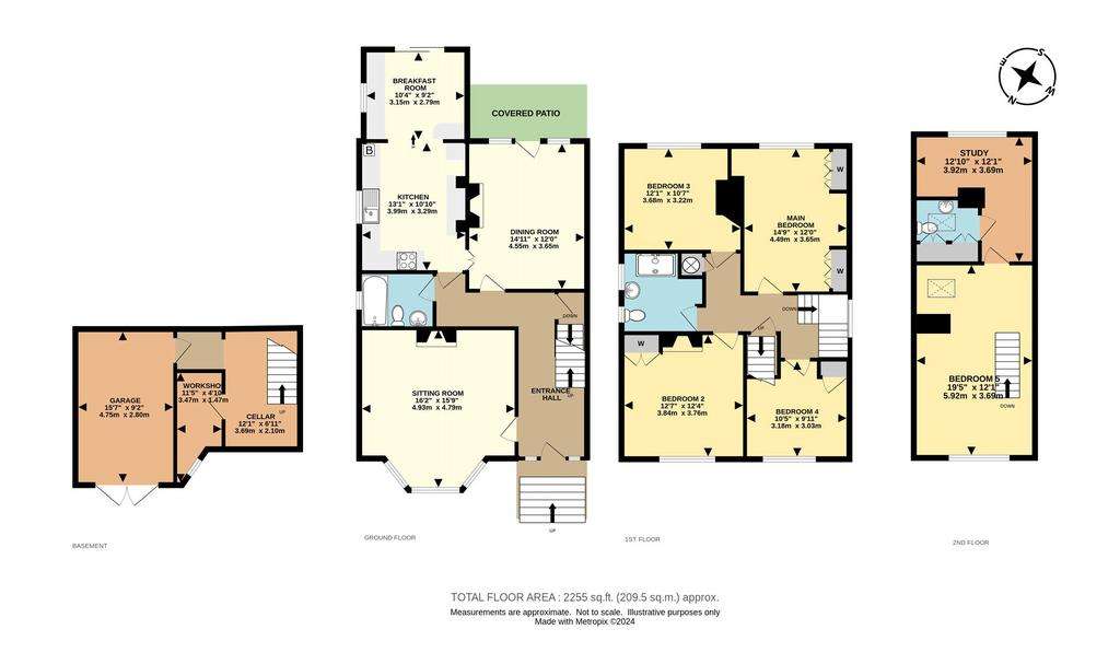 5 bedroom detached house for sale - floorplan