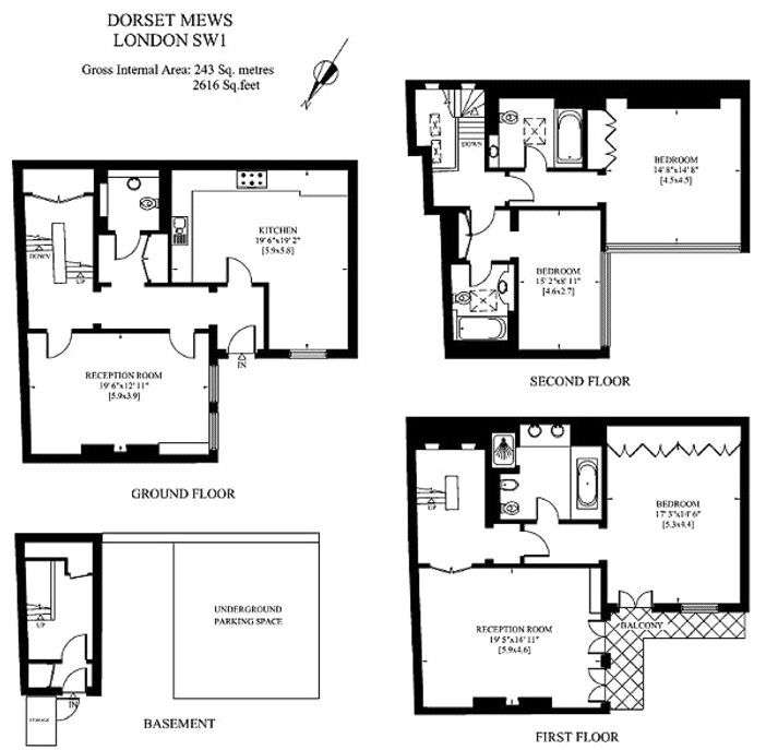 3 bedroom house to rent - floorplan