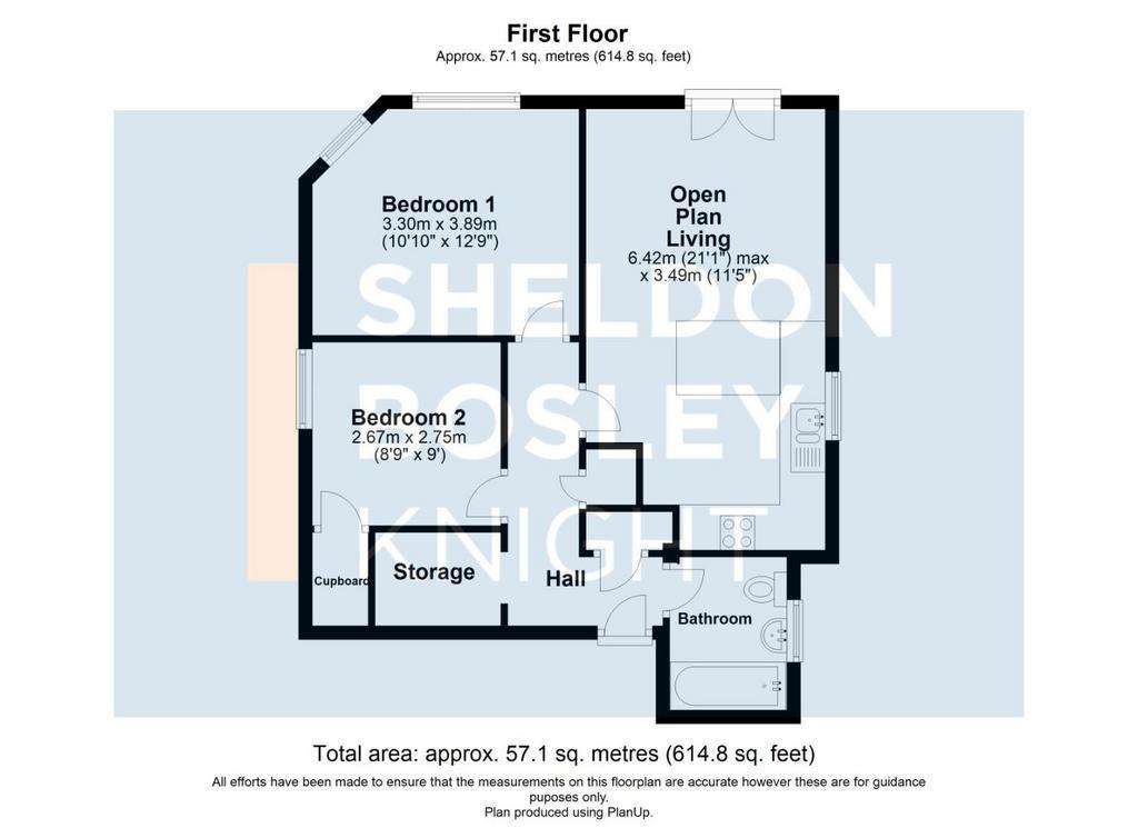 2 bedroom flat for sale - floorplan