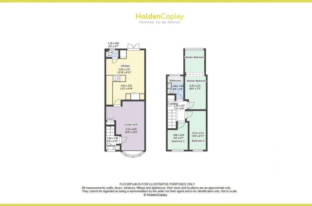 3 bedroom terraced house for sale - floorplan