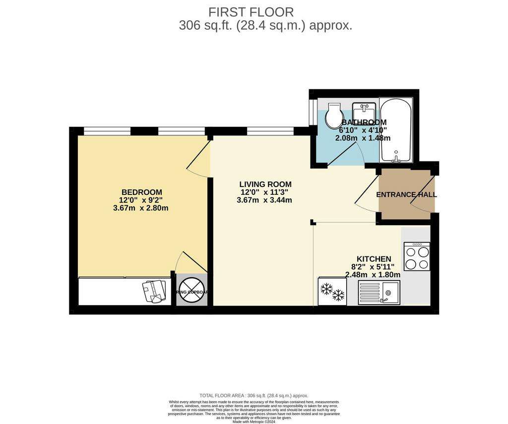 1 bedroom flat to rent - floorplan