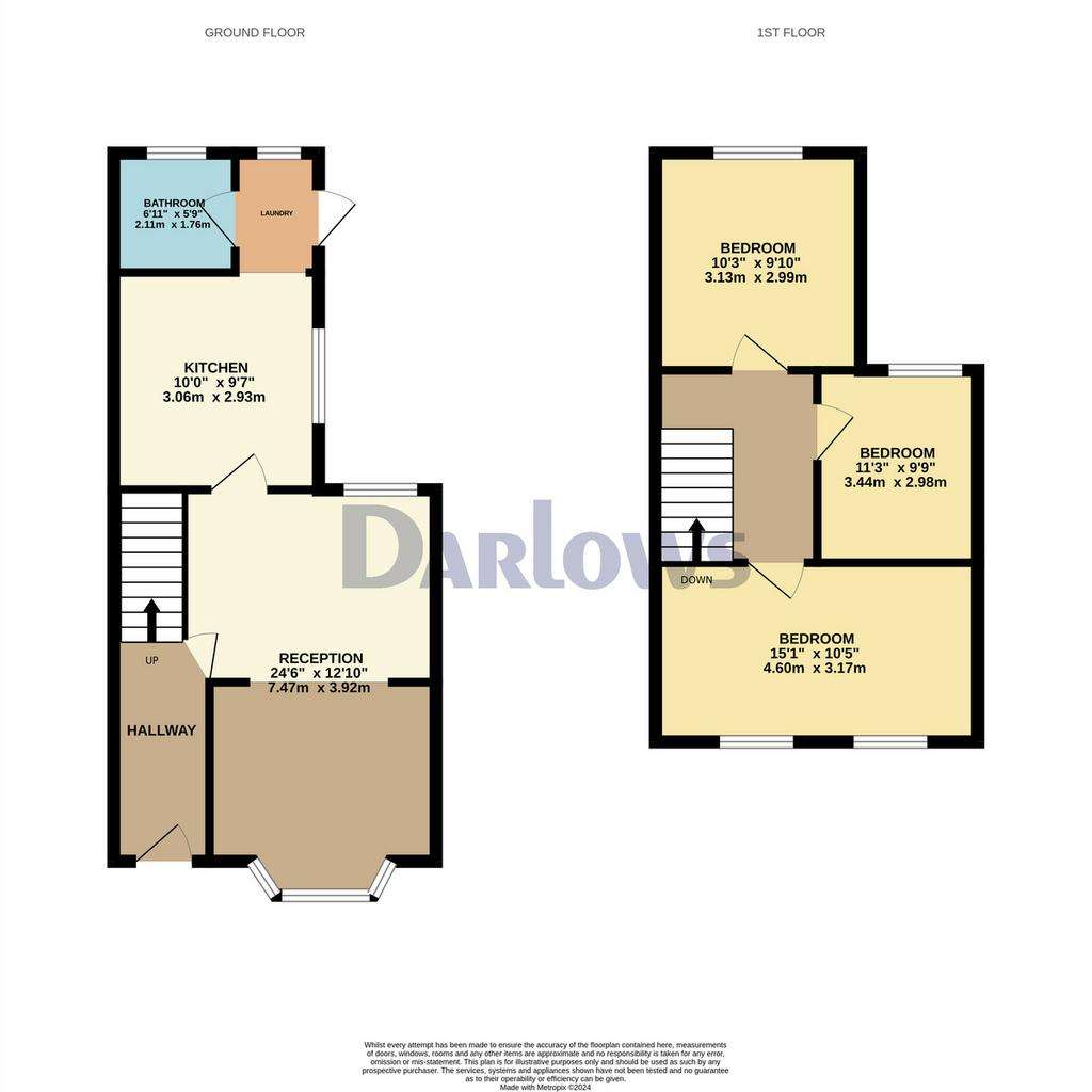 3 bedroom terraced house for sale - floorplan