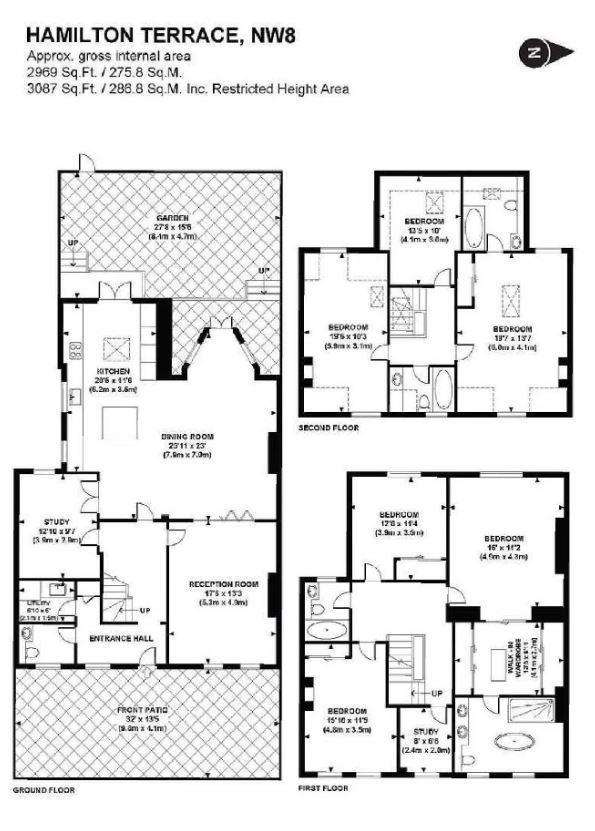 6 bedroom terraced house to rent - floorplan