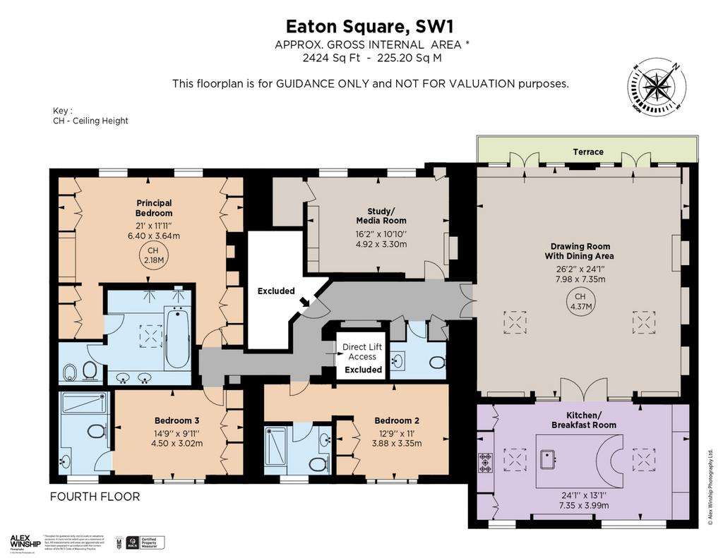 3 bedroom penthouse apartment to rent - floorplan