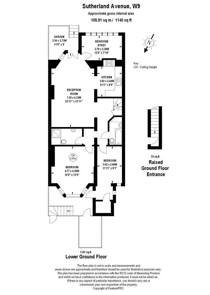 3 bedroom flat to rent - floorplan