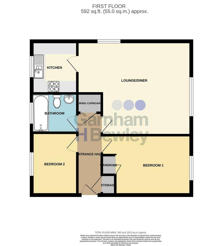 2 bedroom flat for sale - floorplan