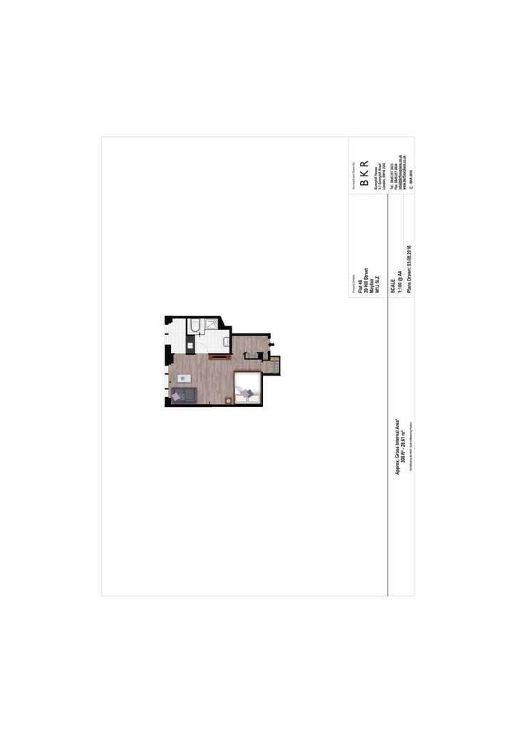 Studio flat to rent - floorplan