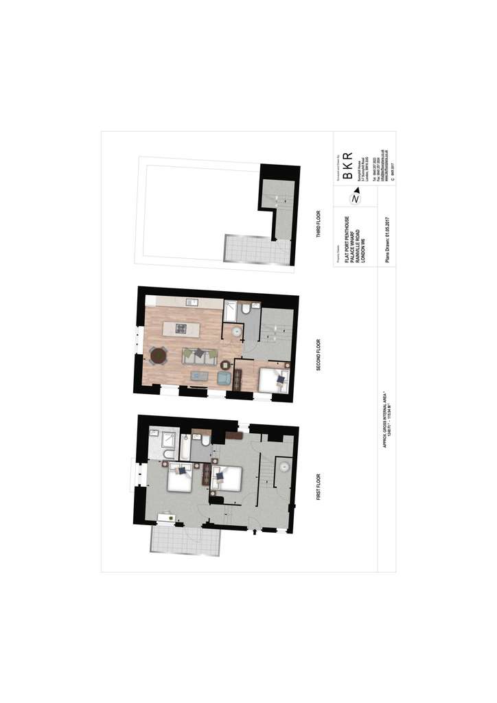 3 bedroom flat to rent - floorplan