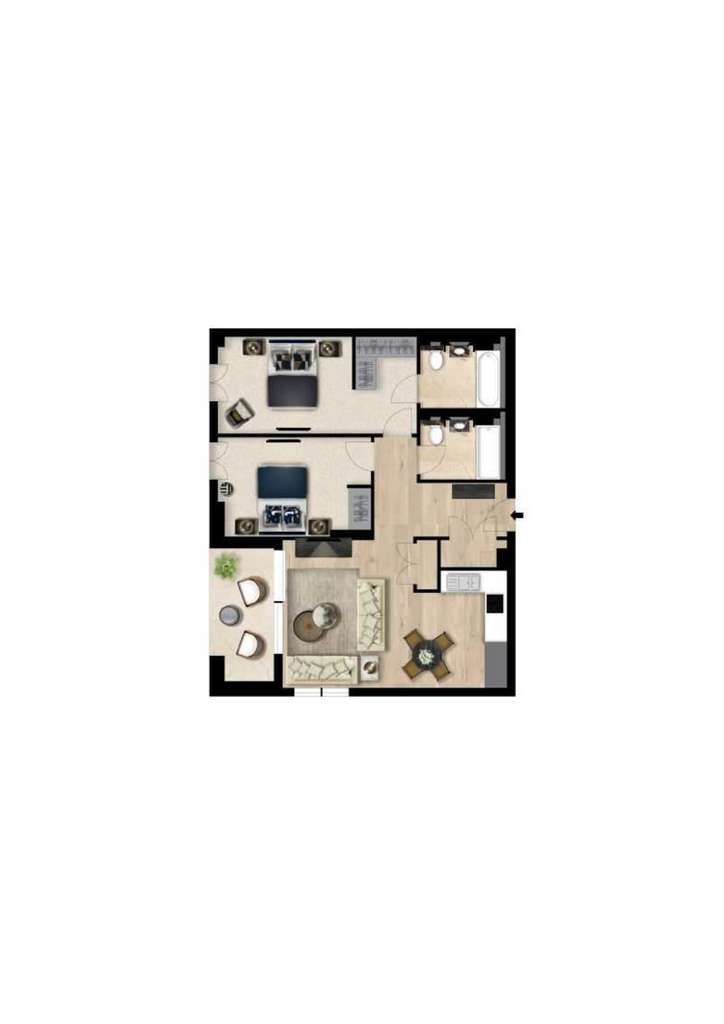 2 bedroom flat to rent - floorplan