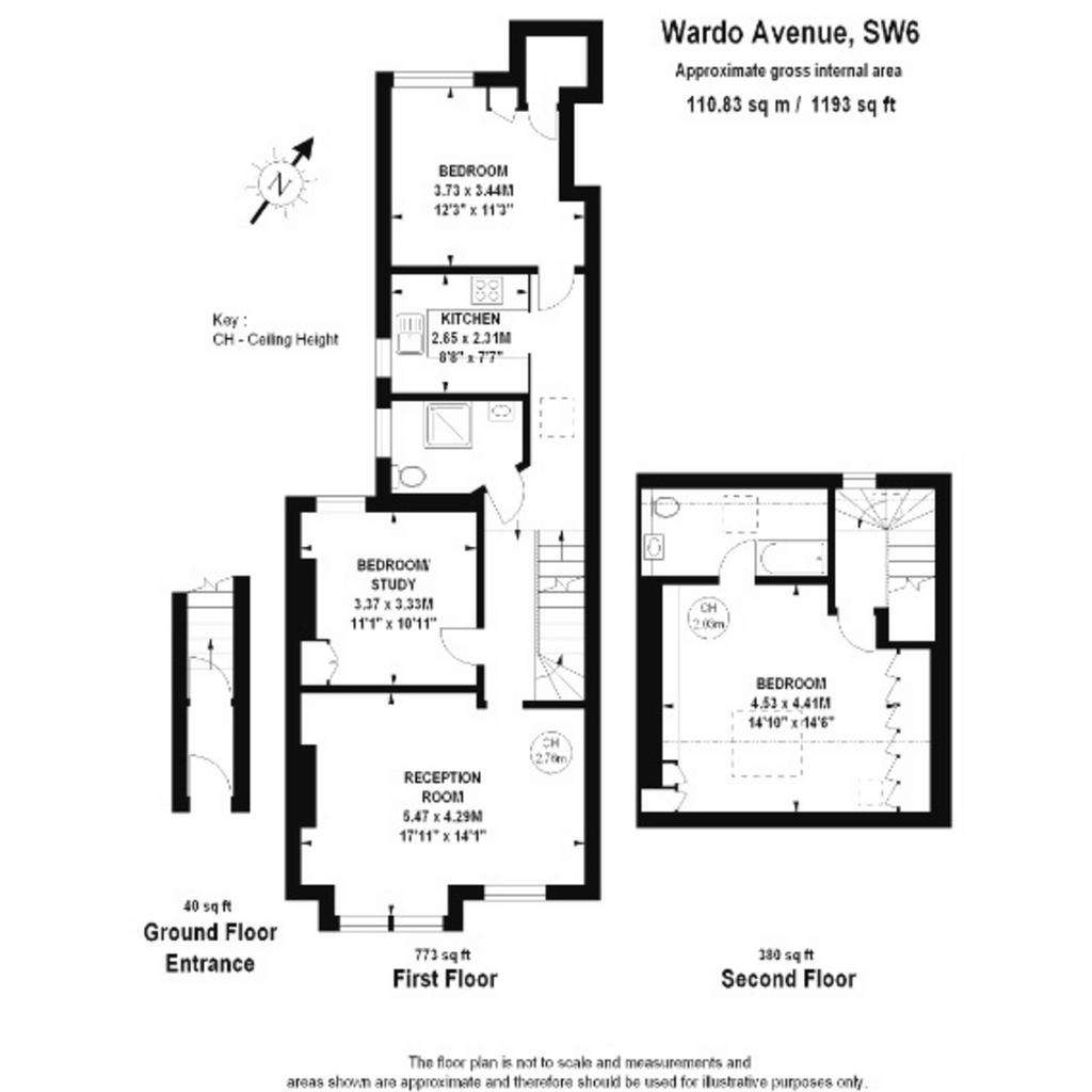 3 bedroom maisonette to rent - floorplan