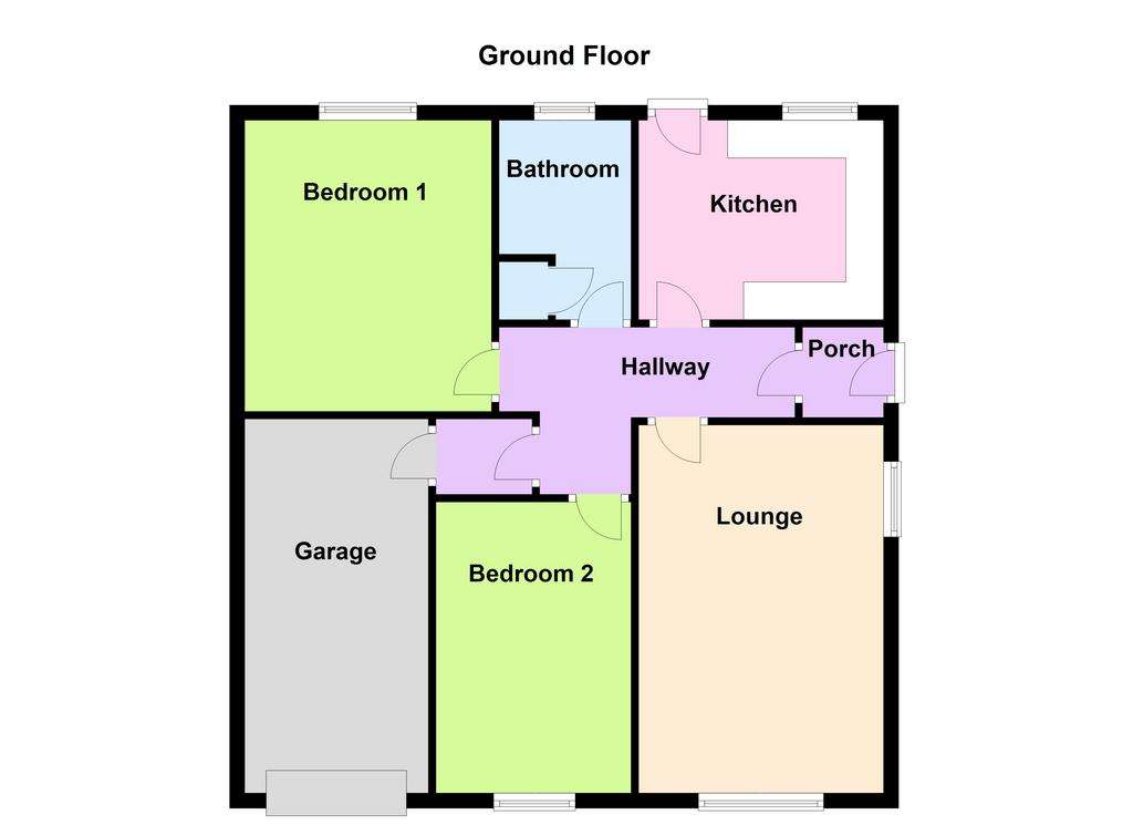 2 bedroom semi-detached bungalow for sale - floorplan