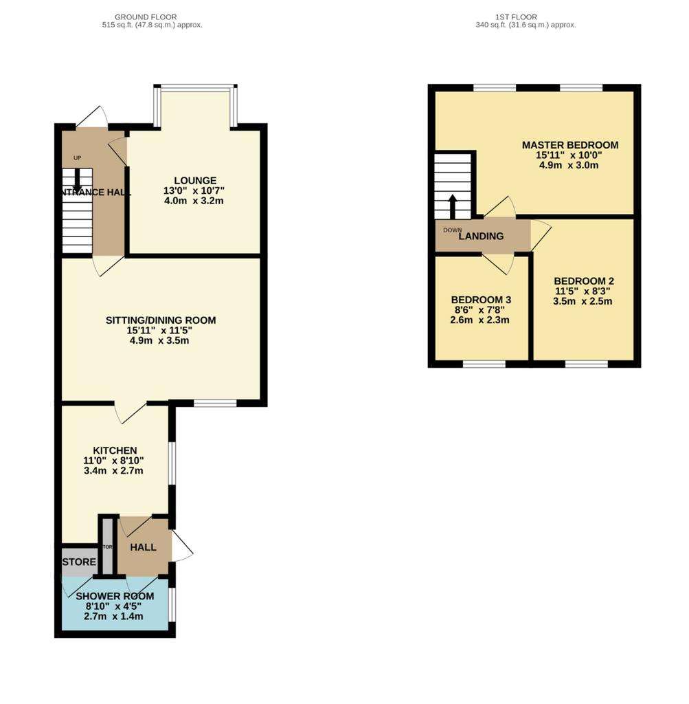 3 bedroom semi-detached house for sale - floorplan