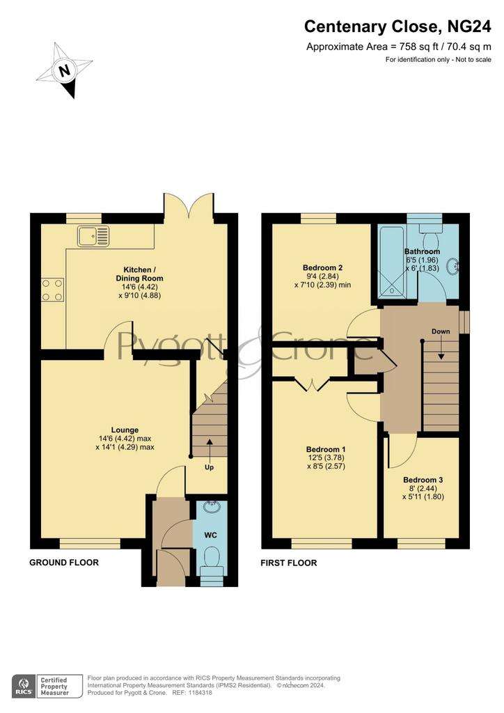 3 bedroom semi-detached house for sale - floorplan