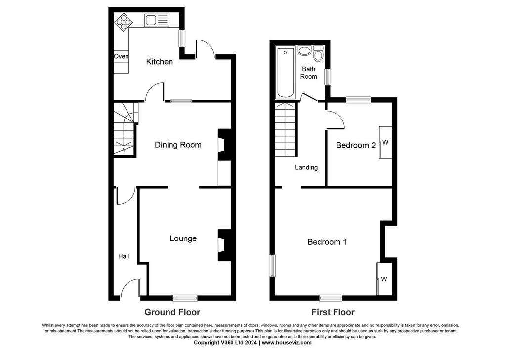 2 bedroom end of terrace house for sale - floorplan