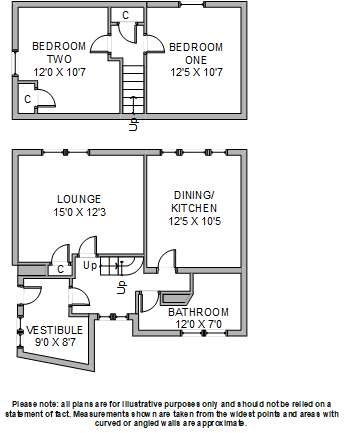 2 bedroom cottage to rent - floorplan