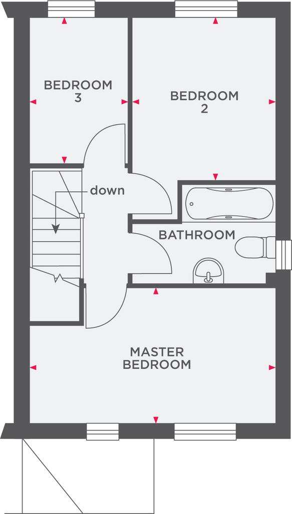 3 bedroom terraced house for sale - floorplan