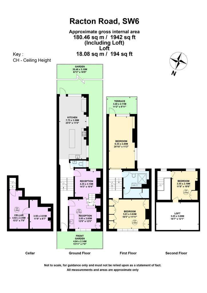 3 bedroom terraced house for sale - floorplan