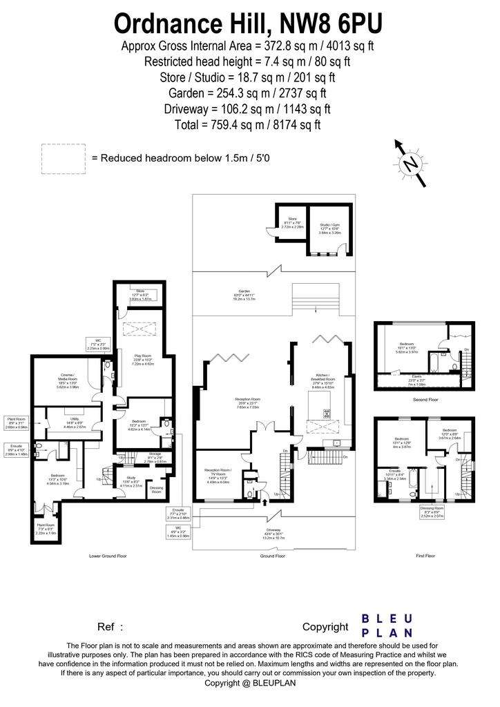 5 bedroom semi-detached house to rent - floorplan