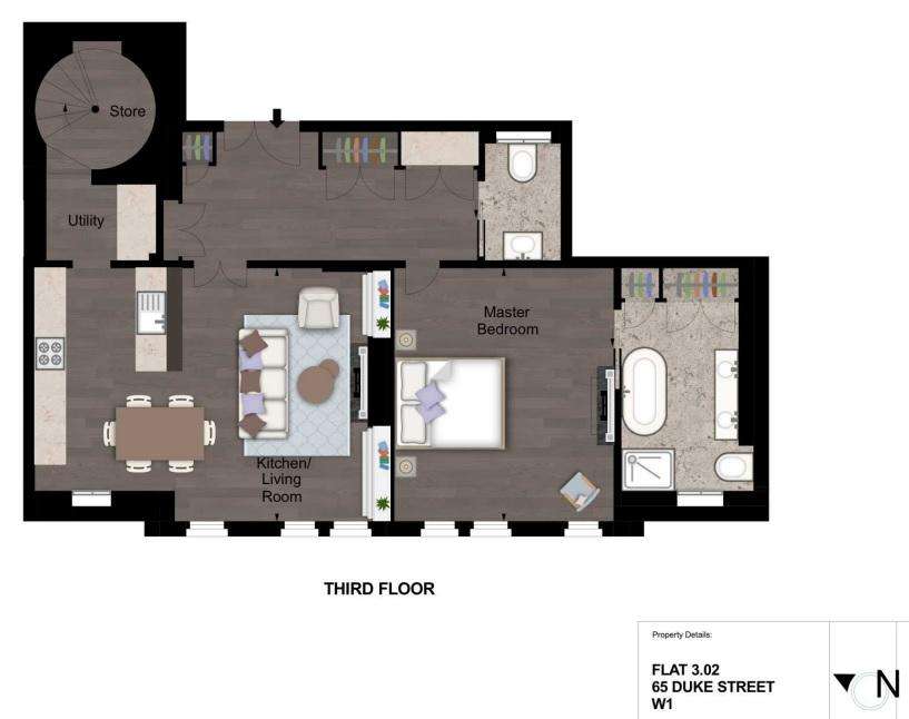 1 bedroom flat to rent - floorplan