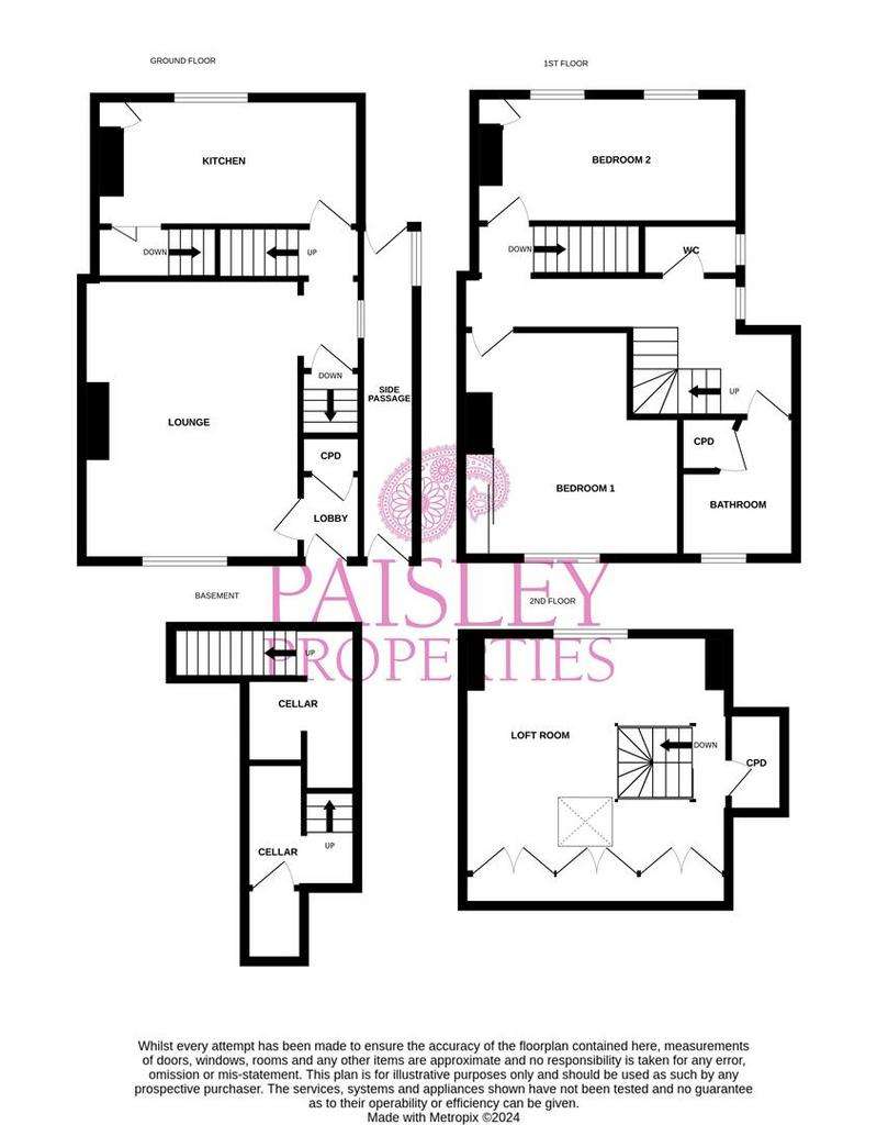 2 bedroom semi-detached house for sale - floorplan