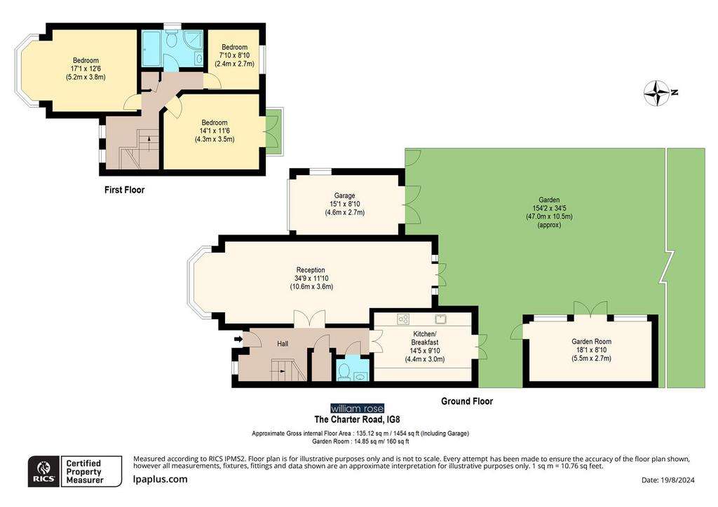 3 bedroom semi-detached house for sale - floorplan