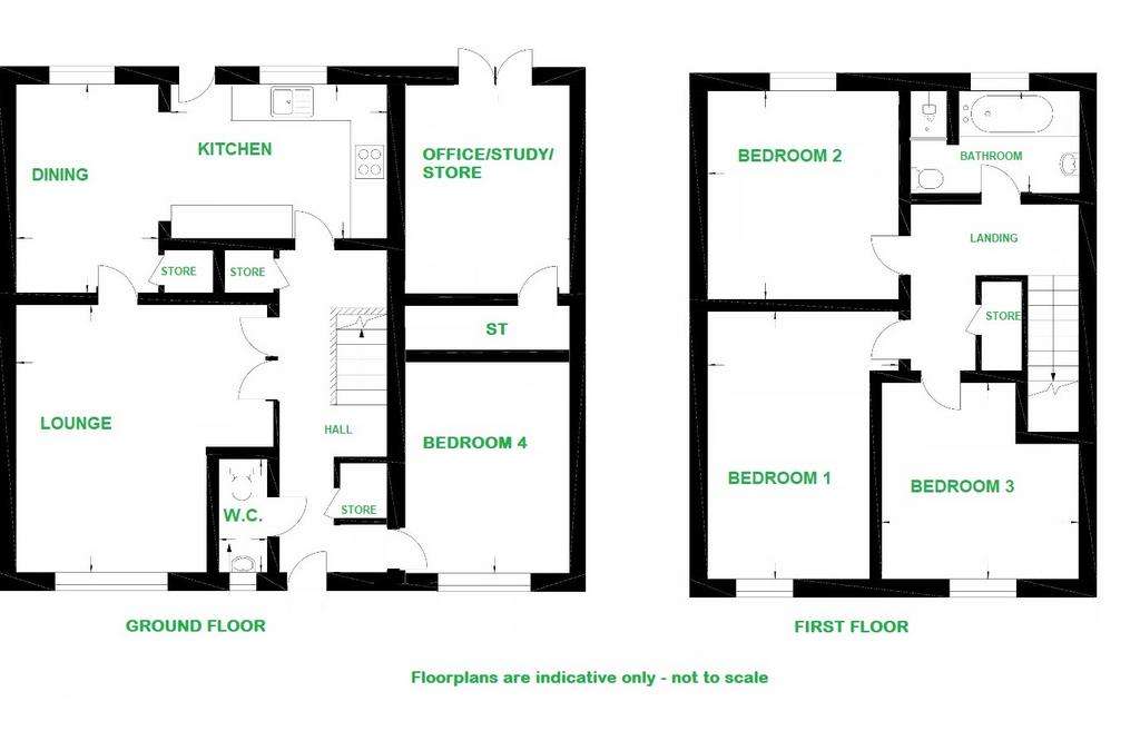 4 bedroom end of terrace house for sale - floorplan