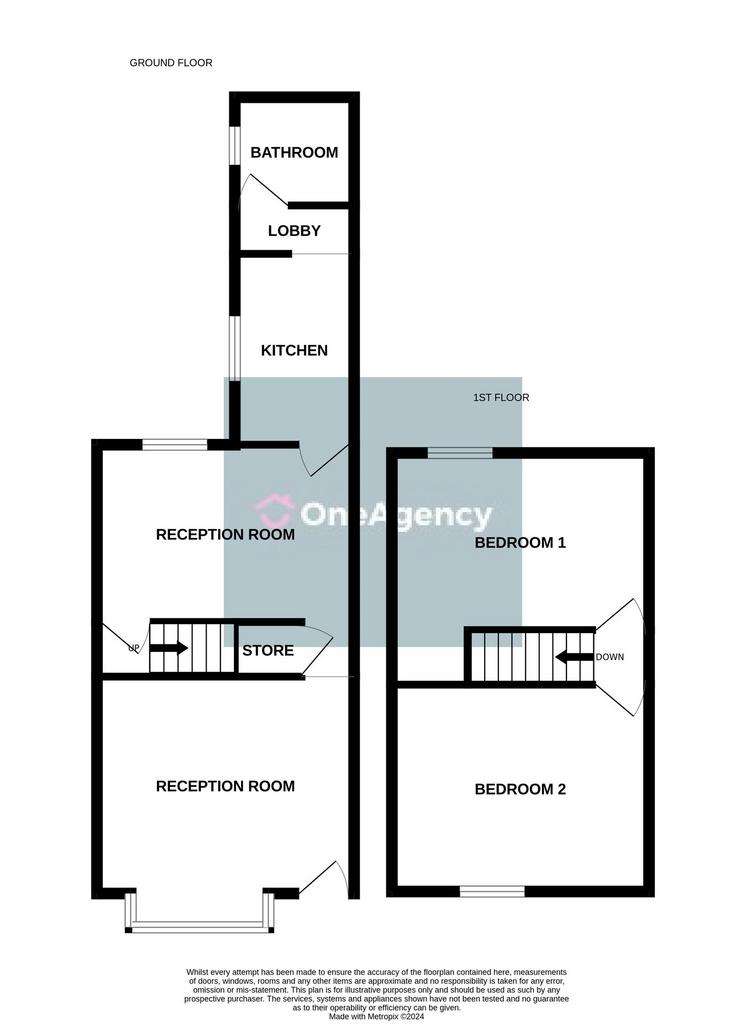 2 bedroom terraced house for sale - floorplan