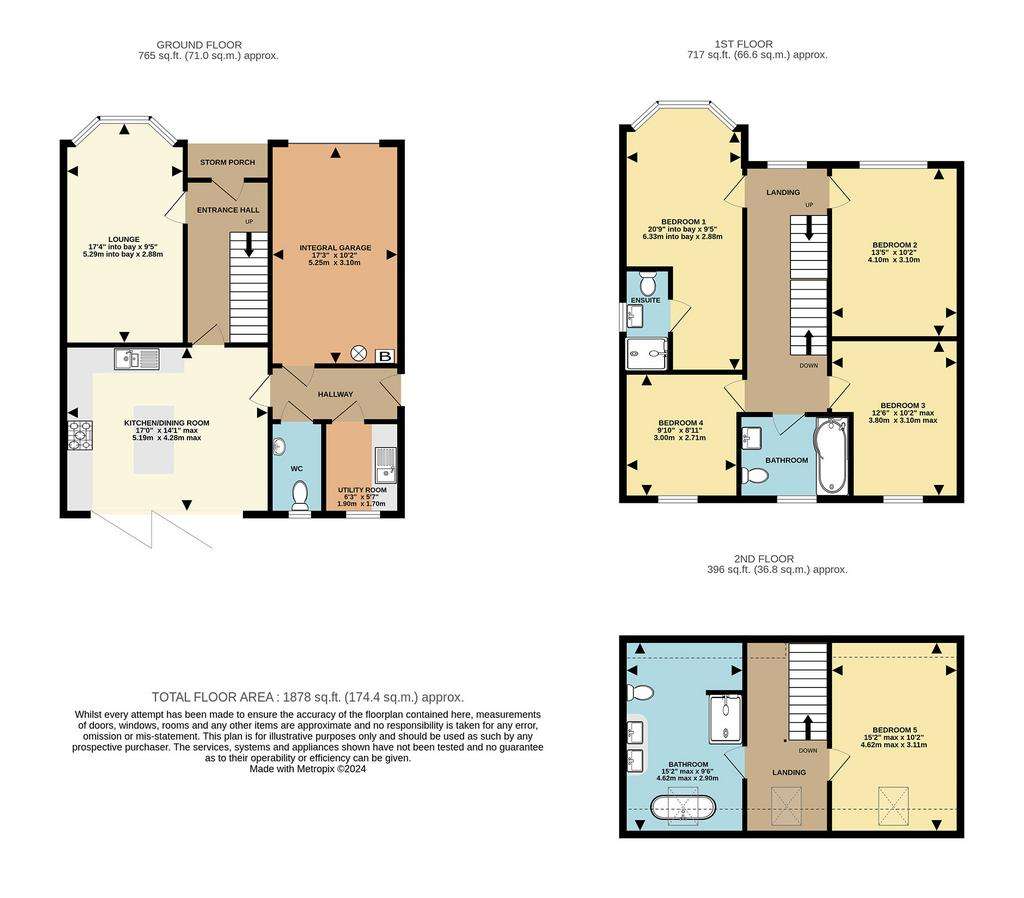 5 bedroom detached house for sale - floorplan