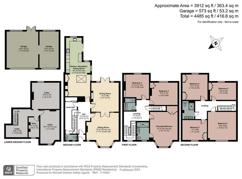 7 bedroom terraced house for sale - floorplan