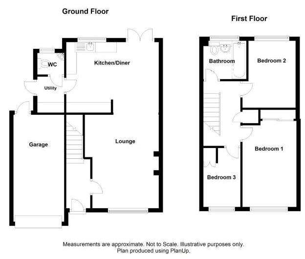 3 bedroom semi-detached house for sale - floorplan