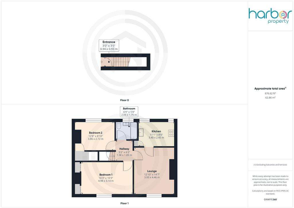 2 bedroom flat for sale - floorplan