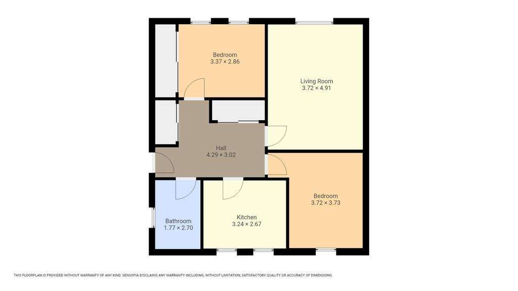 2 bedroom detached bungalow for sale - floorplan