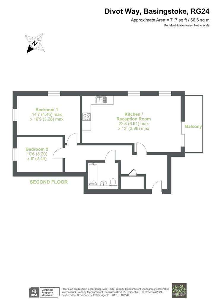 2 bedroom flat for sale - floorplan