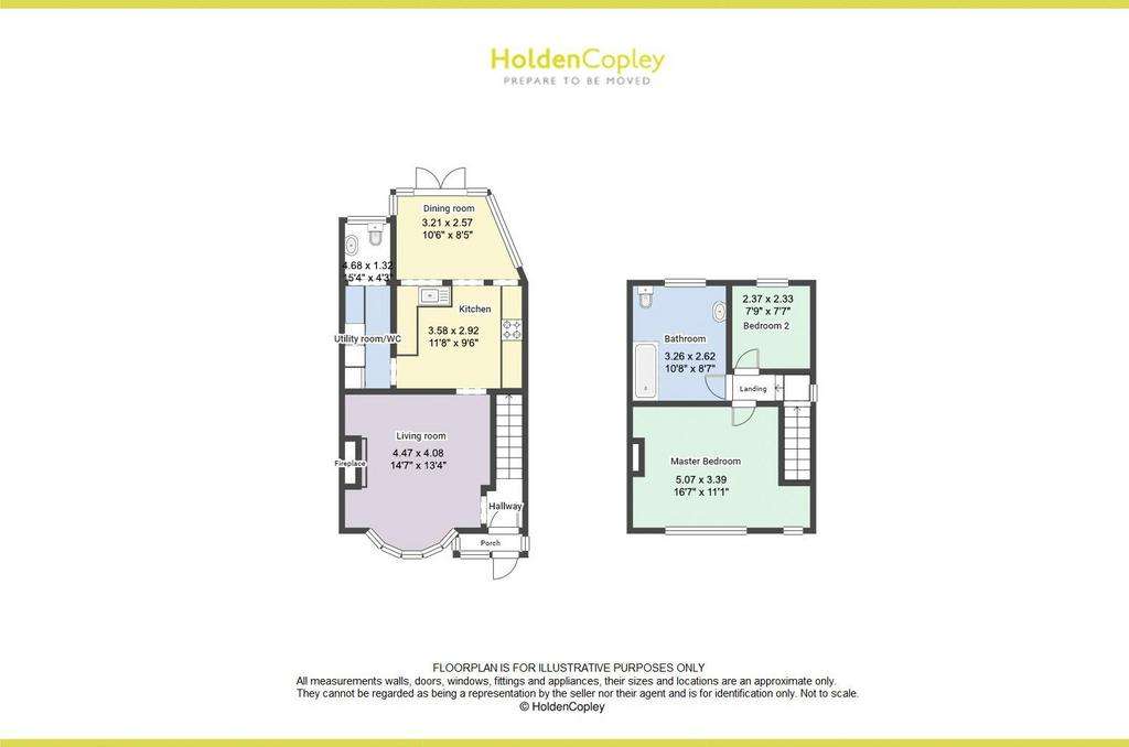 2 bedroom semi-detached house for sale - floorplan