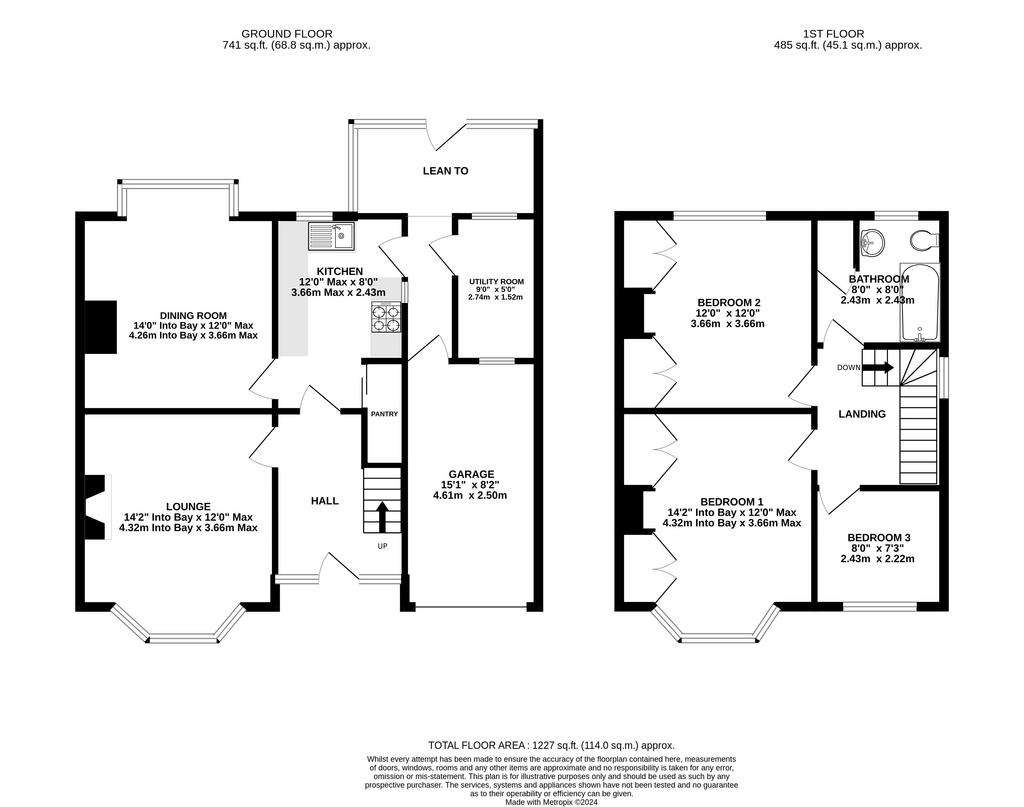 3 bedroom semi-detached house for sale - floorplan