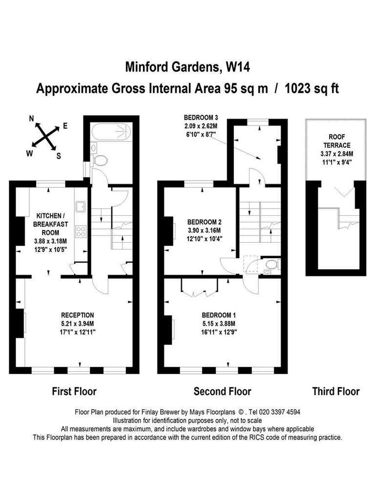 3 bedroom maisonette to rent - floorplan