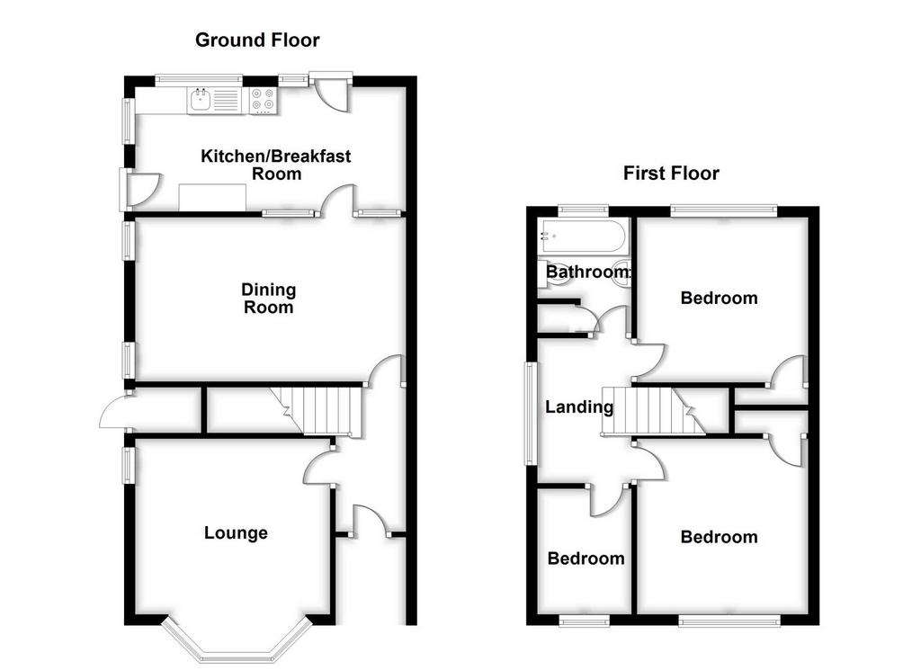 3 bedroom semi-detached house for sale - floorplan