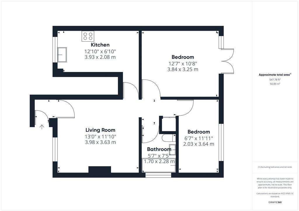 2 bedroom flat for sale - floorplan