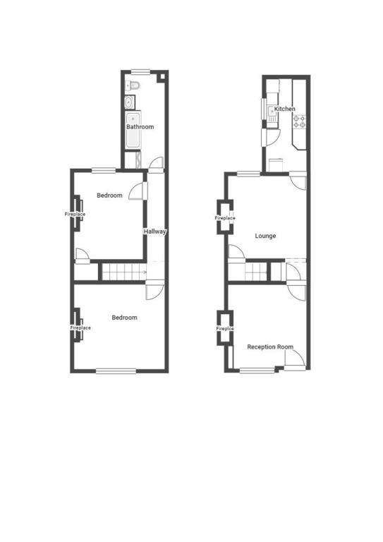 2 bedroom terraced house to rent - floorplan