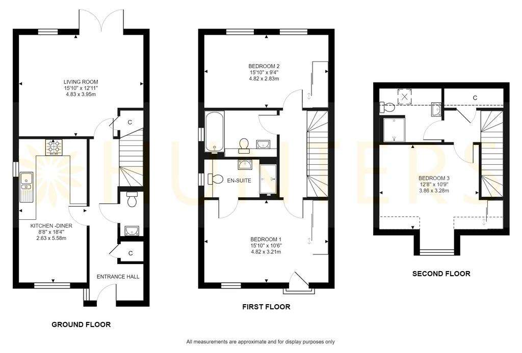 3 bedroom semi-detached house to rent - floorplan