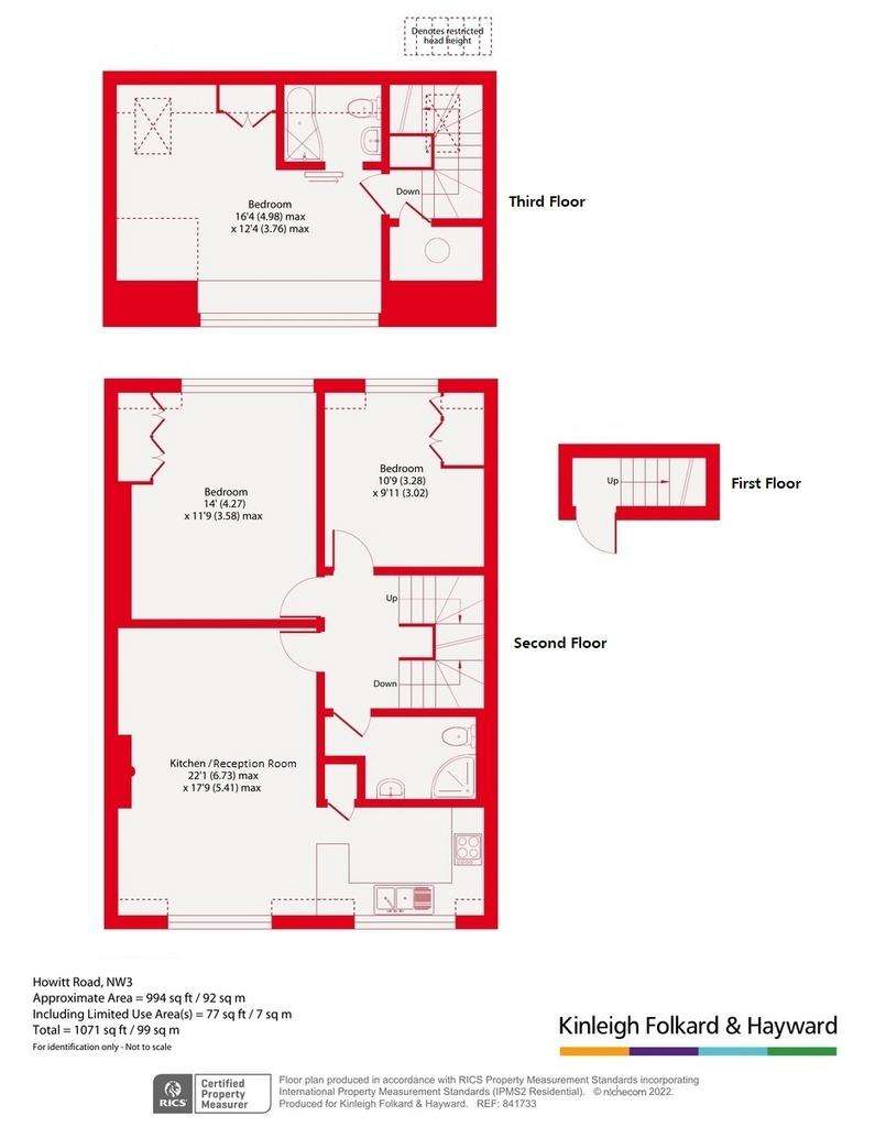 3 bedroom flat for sale - floorplan