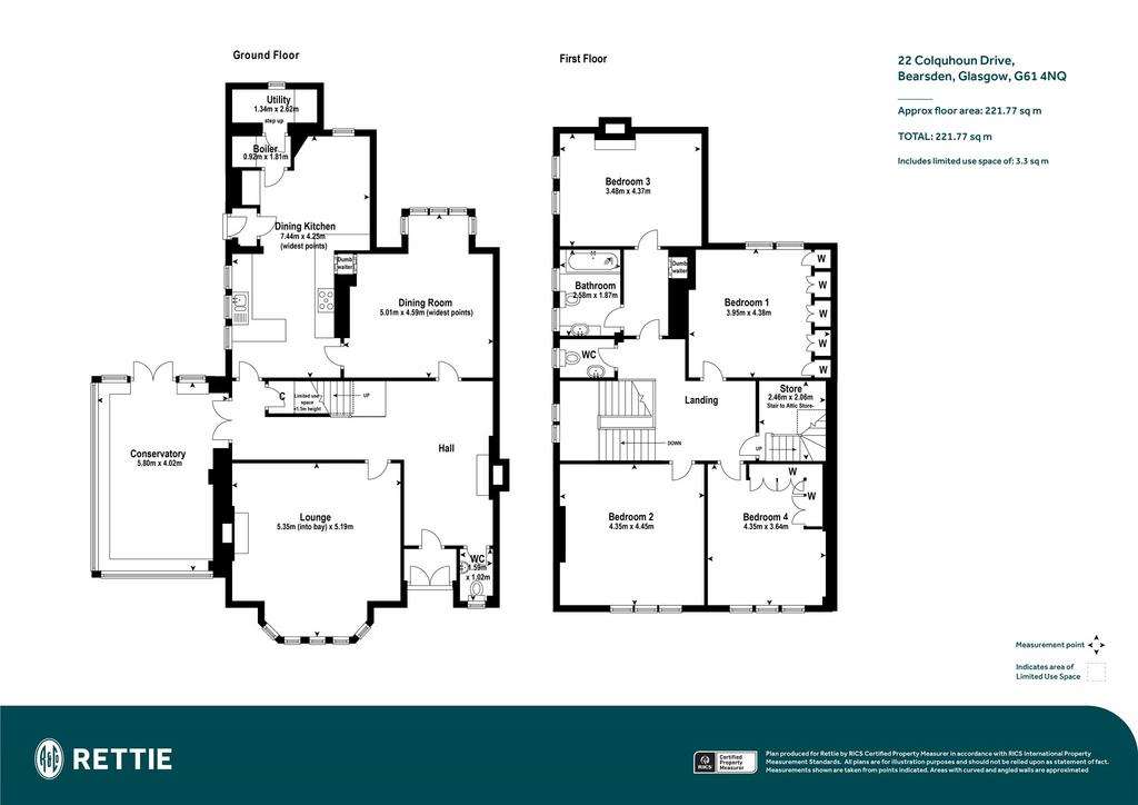 4 bedroom semi-detached house for sale - floorplan