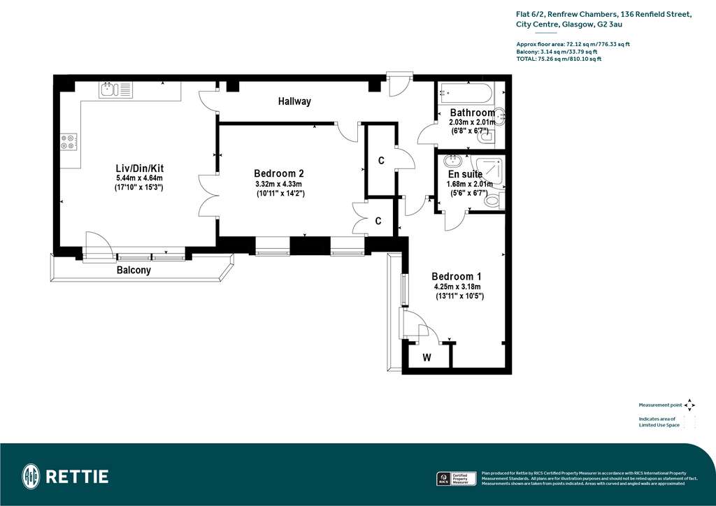 2 bedroom flat for sale - floorplan