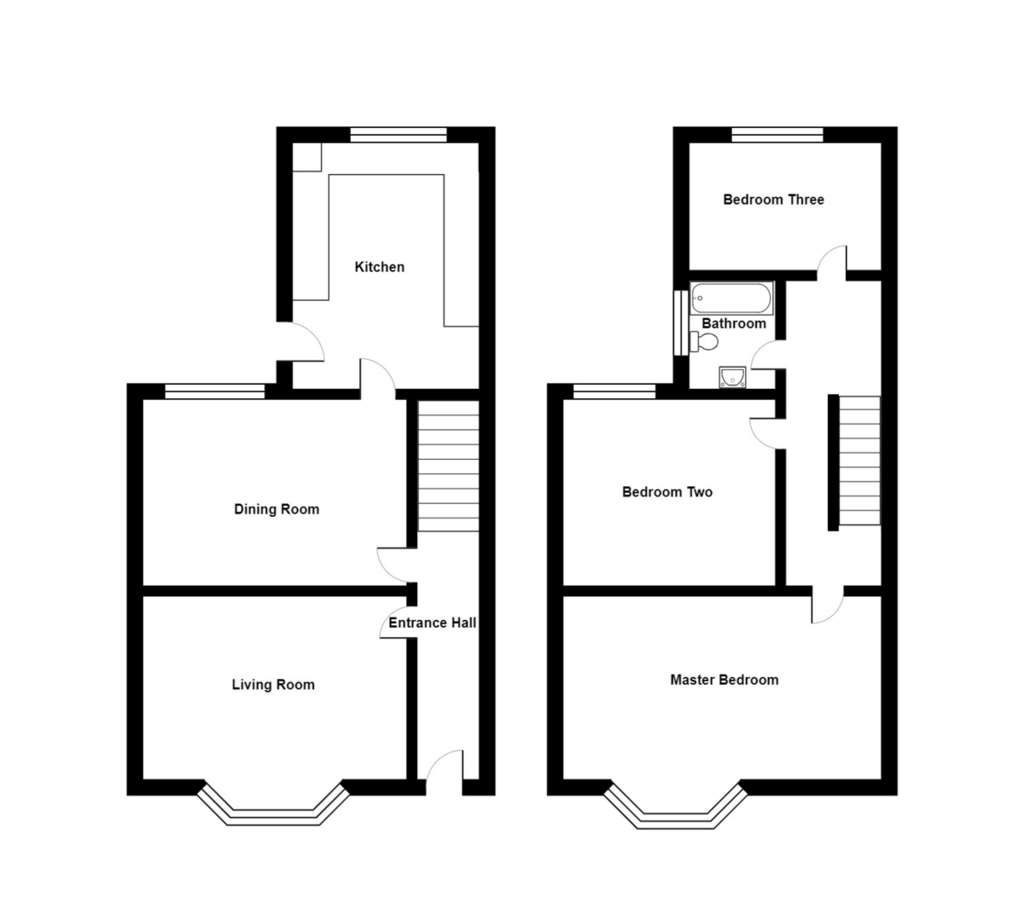 3 bedroom terraced house to rent - floorplan