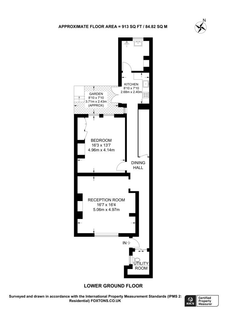 1 bedroom flat to rent - floorplan