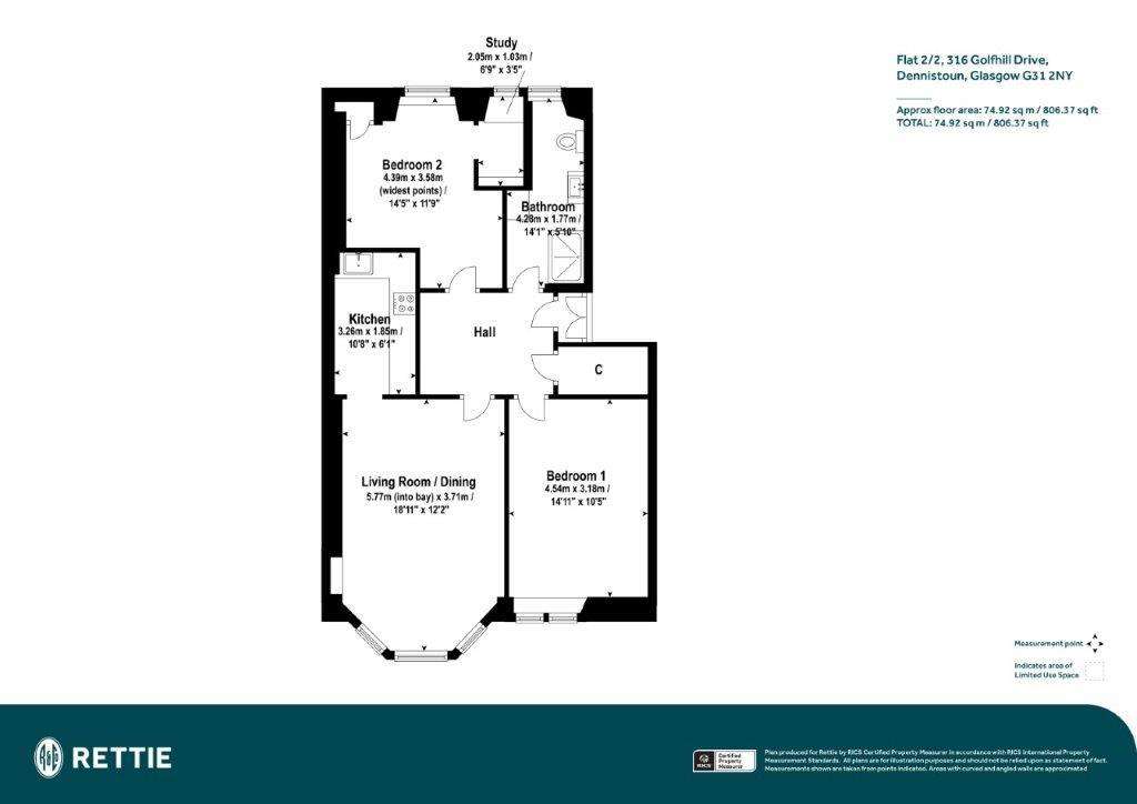 2 bedroom flat for sale - floorplan